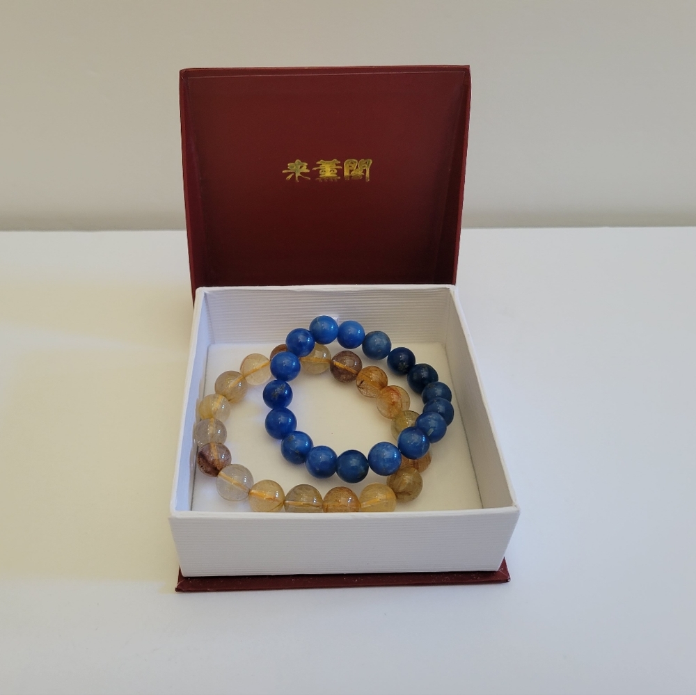 Genuine Natural Crystal Stone Beaded Bracelet Bundle